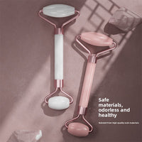Rose Quartz Facial Roller Massager Set